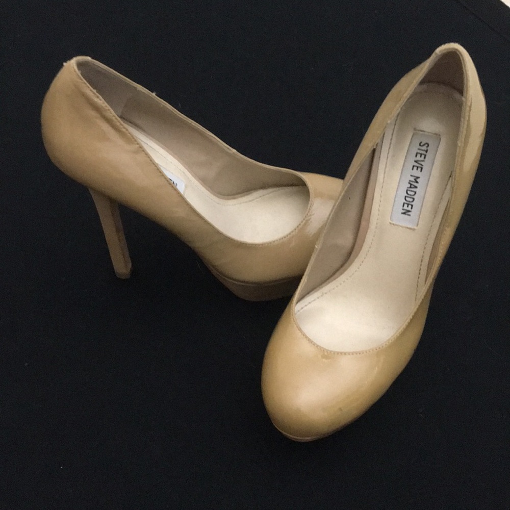 beige heels size 8 worn once
